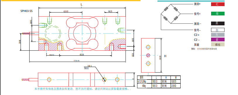 SPH03C-SS-60kg稱(chēng)重傳感器