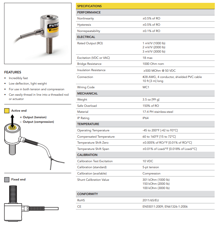 LCB200-3klb稱(chēng)重傳感器